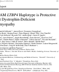 Cover page: The IAAM LTBP4 Haplotype is Protective Against Dystrophin-Deficient Cardiomyopathy.