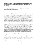 Cover page: New Research on Sexual Orientation and Gender Identity Discrimination: Effect on State Policy on Charges Filed at the EEOC