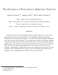 Cover page: The Dynamics of Retraction in Epistemic Networks