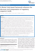 Cover page: A Monte Carlo-based framework enhances the discovery and interpretation of regulatory sequence motifs