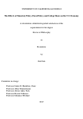 Cover page: The Effects of Monetary Policy, Fiscal Policy, and College Share on the U.S. Economy