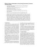 Cover page: Effects of carbon contamination on the printing performance of extreme ultraviolet masks