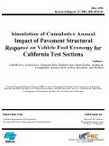 Cover page: Simulation of Cumulative Annual Impact of Pavement Structural Response on Vehicle Fuel Economy for California Test Sections
