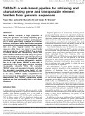 Cover page: TARGeT: a web-based pipeline for retrieving and characterizing gene and transposable element families from genomic sequences