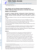 Cover page: Age, Gender, and Liver Enzyme Impact Hospital Stay in COVID-19 Minority Patient with Cancer in the USA: Does Race Matters in the Pandemic?