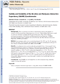 Cover page: Validity and reliability of the nicotine and marijuana interaction expectancy (NAMIE) questionnaire