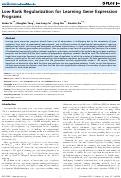 Cover page: Low-Rank Regularization for Learning Gene Expression Programs