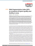 Cover page: DNA fragmentation index (DFI) as a measure of sperm quality and fertility in mice.