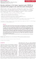 Cover page: Germline deletions in the tumour suppressor gene FOCAD are associated with polyposis and colorectal cancer development