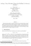 Cover page: Solving a Class of Nonlinear Eigenvalue Problems by Newton's Method