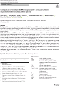 Cover page: Comparison of estimated GFR using cystatin C versus creatinine in pediatric kidney transplant recipients.