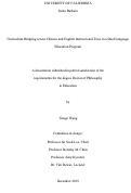 Cover page: Curriculum Bridging across Chinese and English Instructional Time in a Dual Language Education Program