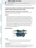 Cover page: Continuum descriptions of membranes and their interaction with proteins: Towards chemically accurate models