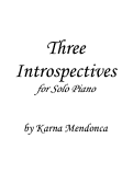 Cover page: Three Introspectives