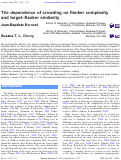 Cover page: The dependence of crowding on flanker complexity and target–flanker similarity