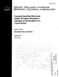 Cover page: Scanning tunneling microscopy studies of organic monolayers adsorbed on the rhodium(111) crystal surface