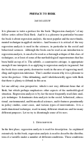 Cover page: Preface to Berk's "Regression Analysis: A Constructive Critique"