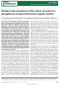 Cover page: Global-scale variations of the ratios of carbon to phosphorus in exported marine organic matter