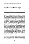 Cover page: Cognitive Metaphors in Hupa