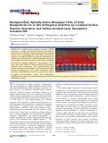 Cover page: Nanoglassified, Optically-Active Monolayer Films of Gold Nanoparticles for in Situ Orthogonal Detection by Localized Surface Plasmon Resonance and Surface-Assisted Laser Desorption/Ionization-MS