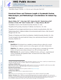 Cover page: Perceived stress and telomere length: A systematic review, meta-analysis, and methodologic considerations for advancing the field