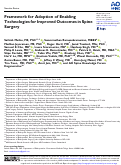 Cover page: Framework for Adoption of Enabling Technologies for Improved Outcomes in Spine Surgery.