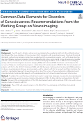 Cover page: Correction: Common Data Elements for Disorders of Consciousness: Recommendations from the Working Group on Neuroimaging