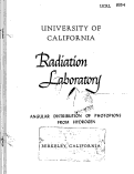 Cover page: ANGULAR DISTRIBUTION OF PHOTOPIONS FROM HYDROGEN