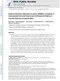 Cover page: Reduced Bioactive Microbial Products (Pathogen-Associated Molecular Patterns) Contribute to Dysregulated Immune Responses and Impaired Healing in Infected Wounds in Mice with Diabetes.