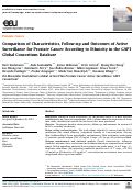 Cover page: Comparison of Characteristics, Follow-up and Outcomes of Active Surveillance for Prostate Cancer According to Ethnicity in the GAP3 Global Consortium Database.