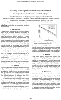 Cover page: Listening Under Cognitive Load Makes Speech Sound Fast