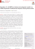 Cover page: Secretion of c-di-AMP by Listeria monocytogenes Leads to a STING-Dependent Antibacterial Response during Enterocolitis.