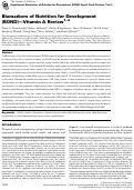 Cover page: Biomarkers of Nutrition for Development (BOND)—Vitamin A Review 1–4