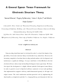 Cover page: A General Sparse Tensor Framework for Electronic Structure Theory