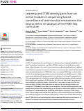 Cover page: Learning and STEM identity gains from an online module on sequencing-based surveillance of antimicrobial resistance in the environment: An analysis of the PARE-Seq curriculum