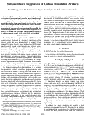 Cover page: Subspace-Based Suppression of Cortical Stimulation Artifacts