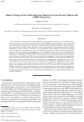 Cover page: Climate Change in the South American Monsoon System: Present Climate and CMIP5 Projections