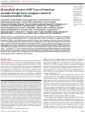 Cover page: Monoallelic de novo AJAP1 loss-of-function variants disrupt trans-synaptic control of neurotransmitter release.