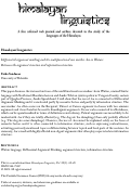 Cover page: Differential argument marking and the multifunctional case marker -ha in Wutun: Between the argument structure and information structure