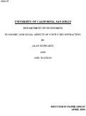 Cover page: Economic and Legal Aspects of Costly Recontracting