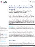Cover page: Control of craniofacial development by the collagen receptor, discoidin domain receptor 2