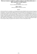 Cover page: Patterns of anxiety in algebraic problem solving in Australian adolescents: Athree-step latent variable analysis