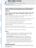 Cover page: Obese patients with castration-resistant prostate cancer may be at a lower risk of all-cause mortality: results from the Shared Equal Access Regional Cancer Hospital (SEARCH) database.