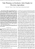 Cover page: Task Planning on Stochastic Aisle Graphs for Precision Agriculture