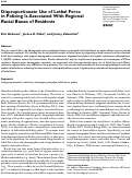 Cover page: Disproportionate Use of Lethal Force in Policing Is Associated With Regional Racial Biases of Residents