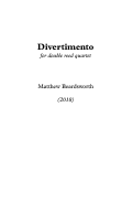 Cover page: Divertimento for Double Reed Quartet