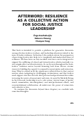 Cover page of Afterword: Resilience as a Collective Action for Social Justice Leadership
