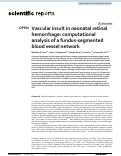 Cover page: Vascular insult in neonatal retinal hemorrhage: computational analysis of a fundus-segmented blood vessel network.