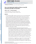 Cover page: How to get statistically significant effects in any ERP experiment (and why you shouldn't)