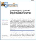 Cover page: Leading Change: The Collaborative Science and Adaptive Management Program